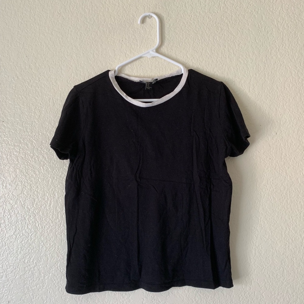Black and White Ringer Tee